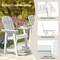 Costway 1/2/4 PCS Tall Bar Stool HDPE Patio Chair with Armrest Footrest Home Indoor Outdoor White